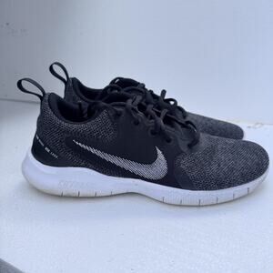 Nike Flex Experience Run 10 Running Shoes Womens Size 7 Black White‎ CI9964-002